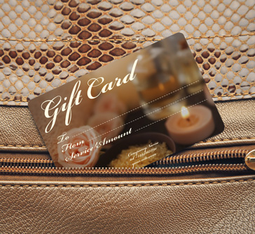 Gift card in a fancy leather purse image